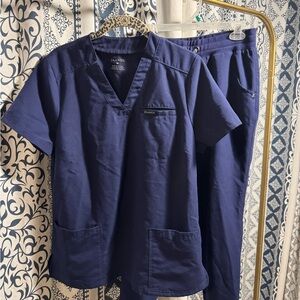 Jaanuu Navy Blue Scrub Sets (3)